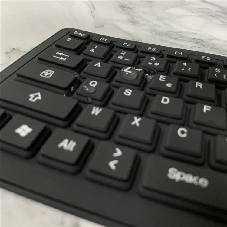 Clavier d'ordinateur portable de bureau étanche en silicone filaire USB 103 touches, langue française, longueur du câble : 1,5 m