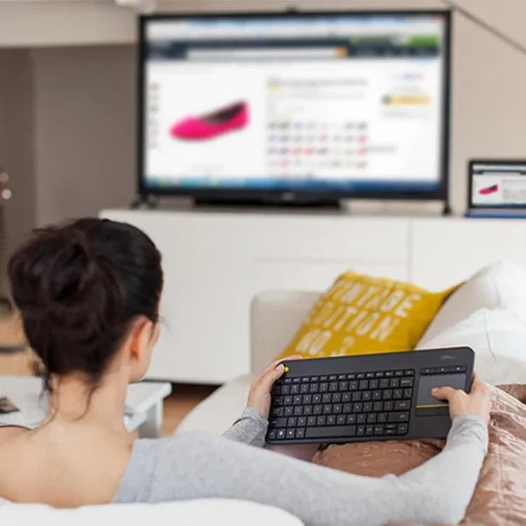 Clavier sans fil Logitech K400 Plus avec pavé tactile 2,4 GHz, portée sans fil : 10 m, Logitech K400 Plus
