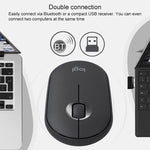 Souris optique sans fil Bluetooth Logitech Pebble de forme galet, fine, 3 boutons, 1000 DPI, silencieuse, portée sans fil : 10 m