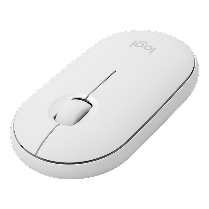 Souris optique sans fil Bluetooth Logitech Pebble de forme galet, fine, 3 boutons, 1000 DPI, silencieuse, portée sans fil : 10 m