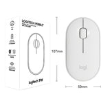 Souris optique sans fil Bluetooth Logitech Pebble de forme galet, fine, 3 boutons, 1000 DPI, silencieuse, portée sans fil : 10 m