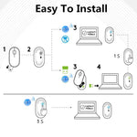 Souris optique sans fil Bluetooth Logitech Pebble de forme galet, fine, 3 boutons, 1000 DPI, silencieuse, portée sans fil : 10 m