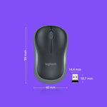 Souris sans fil Logitech M186, économie d'énergie, pour ordinateur portable et de bureau, universelle