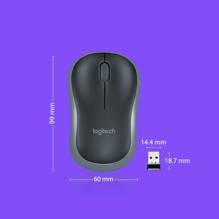 Souris sans fil Logitech M186, économie d'énergie, pour ordinateur portable et de bureau, universelle