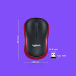 Souris sans fil Logitech M186, économie d'énergie, pour ordinateur portable et de bureau, universelle