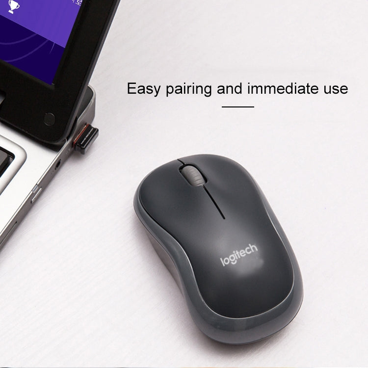 Souris sans fil Logitech M186, économie d'énergie, pour ordinateur portable et de bureau, universelle