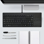 Clavier d'ordinateur filaire ultra-plat 82 touches avec pavé tactile MC-818