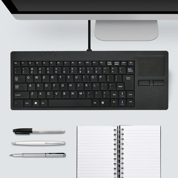 Clavier d'ordinateur filaire ultra-plat 82 touches avec pavé tactile MC-818