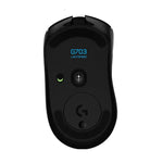 Souris gaming optique sans fil Logitech G703 LIGHTSPEED 16000 DPI, 6 boutons programmables, capteur HERO 16K, rétroéclairage RGB