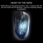 Souris gaming optique sans fil Logitech G703 LIGHTSPEED 16000 DPI, 6 boutons programmables, capteur HERO 16K, rétroéclairage RGB