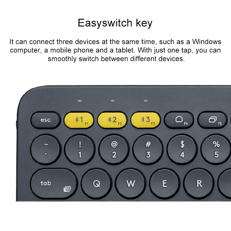 Clavier Bluetooth sans fil multi-dispositifs portable Logitech K380, K380