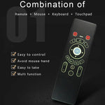 T6 Version lumineuse colorée Souris Air Clavier sans fil 2.4GHz Télécommande avec pavé tactile & apprentissage IR pour PC, Android TV Box / Smart TV, appareils multimédias, T6