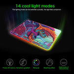 Tapis de souris illuminé à motif de monstre informatique, Taille : 35 x 25 x 0,4cm, 35 x 25 x 0,4cm