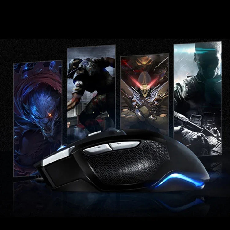 Souris de jeu filaire USB optique AULA Series SoulKiller II Lumière colorée 7D, résolution maximale de 3500 DPI, SoulKiller II(B)