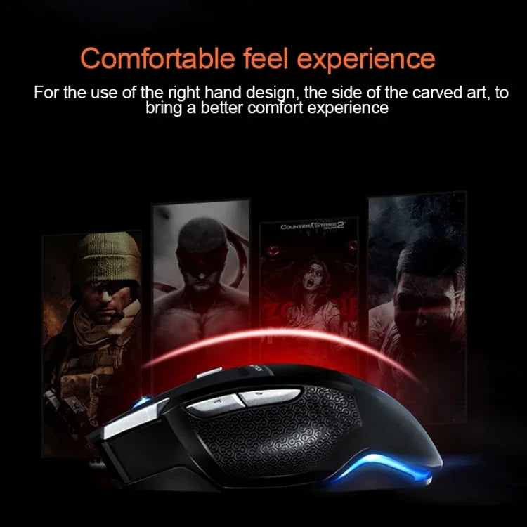 Souris de jeu filaire USB optique AULA Series SoulKiller II Lumière colorée 7D, résolution maximale de 3500 DPI, SoulKiller II(B)