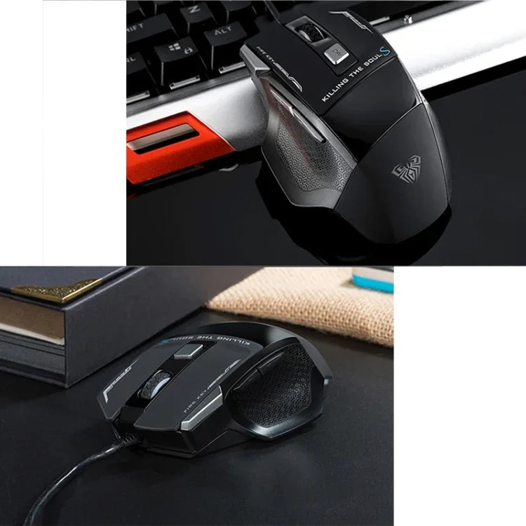 Souris de jeu filaire USB optique AULA Series SoulKiller II Lumière colorée 7D, résolution maximale de 3500 DPI, SoulKiller II(B)