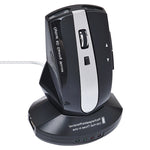 MZ-011 Souris optique sans fil rechargeable 2,4 GHz 1600 DPI avec fonction HUB, Noir, Noir Argent, Blanc + Bleu Royal, Blanc Perle, Bleu, Argent