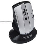 MZ-011 Souris optique sans fil rechargeable 2,4 GHz 1600 DPI avec fonction HUB, Noir, Noir Argent, Blanc + Bleu Royal, Blanc Perle, Bleu, Argent