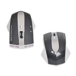MZ-011 Souris optique sans fil rechargeable 2,4 GHz 1600 DPI avec fonction HUB, Noir, Noir Argent, Blanc + Bleu Royal, Blanc Perle, Bleu, Argent