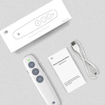 Stylo télécommande rechargeable sans fil Doosl DSIT007 2.4GHz pour présentation Powerpoint, distance de contrôle : 10m (blanc), DSIT007
