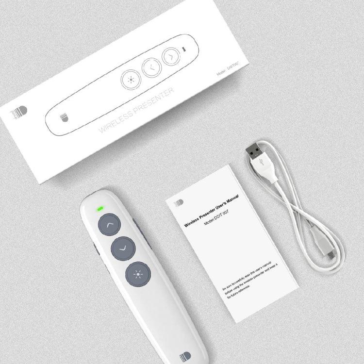 Stylo télécommande rechargeable sans fil Doosl DSIT007 2.4GHz pour présentation Powerpoint, distance de contrôle : 10m (blanc), DSIT007