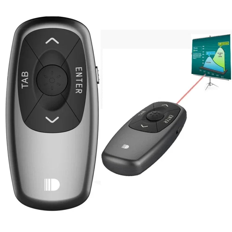 Télécommande mini rechargeable Doosl DSIT011 2.4GHz pour présentation PowerPoint, distance de contrôle : 100m (noir)