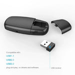 Télécommande mini rechargeable Doosl DSIT011 2.4GHz pour présentation PowerPoint, distance de contrôle : 100m (noir)