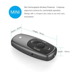 Télécommande mini rechargeable Doosl DSIT011 2.4GHz pour présentation PowerPoint, distance de contrôle : 100m (noir)