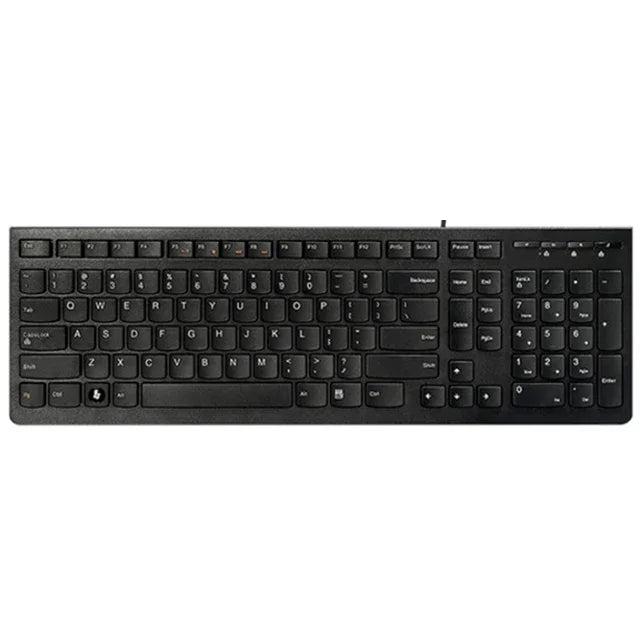 Clavier filaire simple ultra-fin Lenovo K5819 Office, K5819 (Noir)