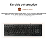 Clavier filaire simple ultra-fin Lenovo K5819 Office, K5819 (Noir)
