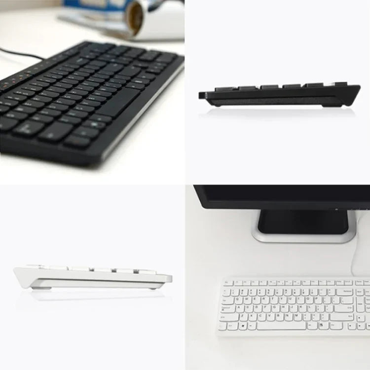 Clavier filaire simple ultra-fin Lenovo K5819 Office, K5819 (Noir)