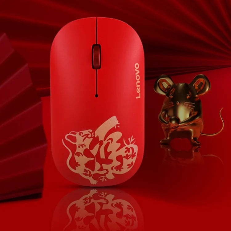 Souris sans fil portable légère et silencieuse Lenovo Air Handle, version Blessing Mouse, Souris sans fil, version Blessing Mouse