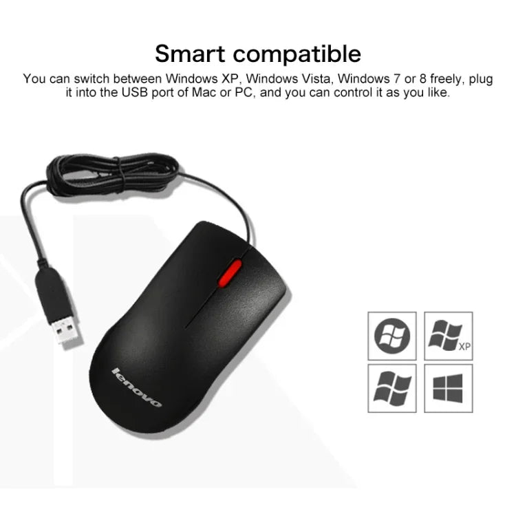 Souris filaire Lenovo M120 Pro Fashion Office Red Dot, souris filaire M120 Pro