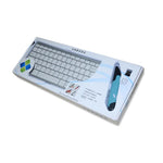 KM-808 Clavier Multimédia Sans Fil 2,4 GHz + Souris Stylo Optique Sans Fil avec Récepteur USB pour Ordinateur PC Portable, Couleur de la Souris Stylo Aléatoire, Clavier KM-808 + Souris Stylo (Blanc), Clavier KM-808 + Souris Stylo (Noir)