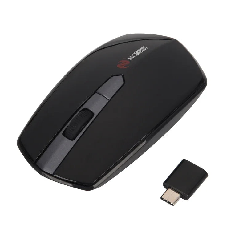 Souris optique sans fil 4 boutons MCSaite MC-369AG USB-C / Type-C 1600 DPI avec vitesse réglable sur trois niveaux