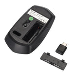 Souris optique sans fil 4 boutons MCSaite MC-369AG USB-C / Type-C 1600 DPI avec vitesse réglable sur trois niveaux