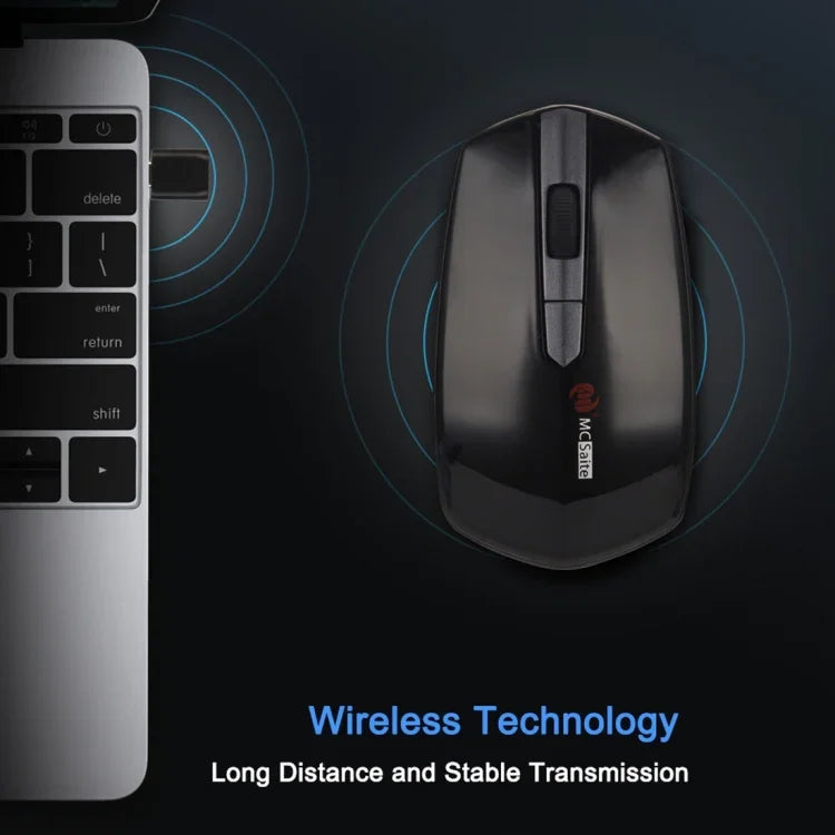 Souris optique sans fil 4 boutons MCSaite MC-369AG USB-C / Type-C 1600 DPI avec vitesse réglable sur trois niveaux