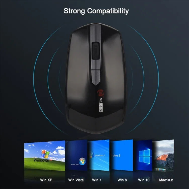 Souris optique sans fil 4 boutons MCSaite MC-369AG USB-C / Type-C 1600 DPI avec vitesse réglable sur trois niveaux