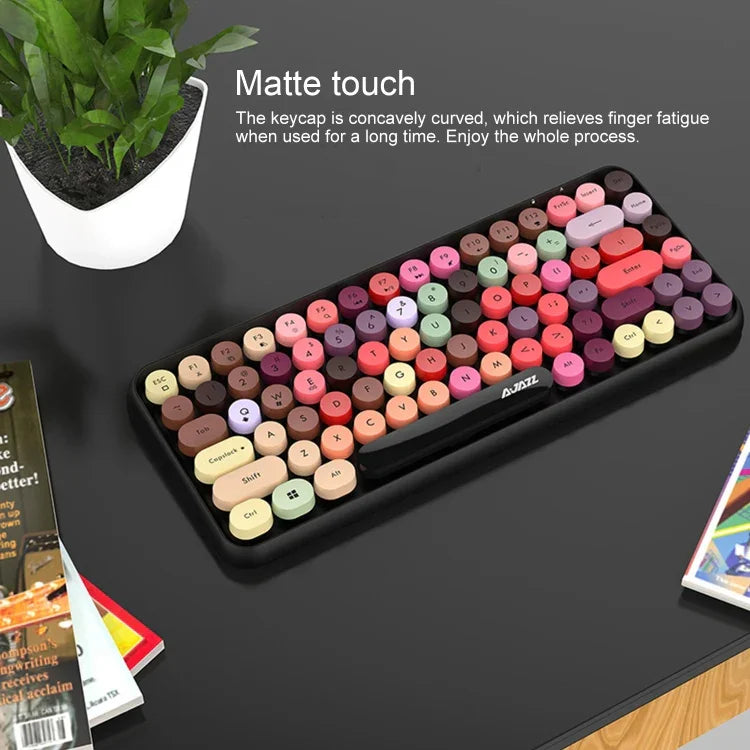 Clavier sans fil Ajazz 308I pour tablette, téléphone portable, ordinateur et bureau, noir