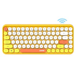 Ajazz 308I 84 touches, clavier Bluetooth jaune pour tablette, téléphone portable, ordinateur, maison ou bureau