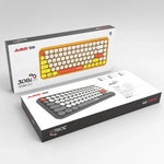 Ajazz 308I 84 touches, clavier Bluetooth jaune pour tablette, téléphone portable, ordinateur, maison ou bureau