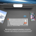 Ajazz 308I 84 touches, clavier Bluetooth jaune pour tablette, téléphone portable, ordinateur, maison ou bureau