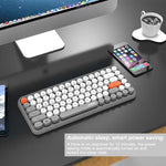 Ajazz 308I 84 touches, clavier Bluetooth jaune pour tablette, téléphone portable, ordinateur, maison ou bureau
