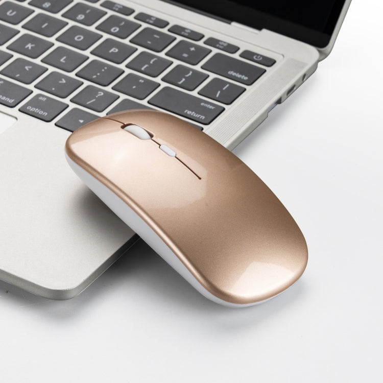 Souris optique silencieuse HXSJ M80 sans fil 2.4GHz 1600DPI à trois vitesses réglables, argent, blanc, noir, gris, or, or rose