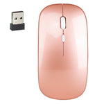Souris optique silencieuse HXSJ M80 sans fil 2.4GHz 1600DPI à trois vitesses réglables, argent, blanc, noir, gris, or, or rose