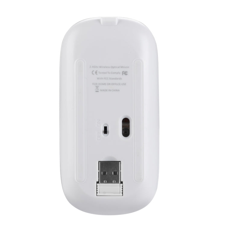 Souris optique silencieuse HXSJ M80 sans fil 2.4GHz 1600DPI à trois vitesses réglables, argent, blanc, noir, gris, or, or rose