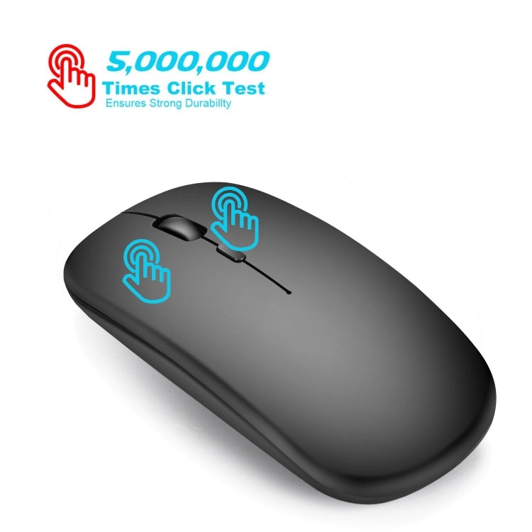 Souris optique silencieuse HXSJ M80 sans fil 2.4GHz 1600DPI à trois vitesses réglables, argent, blanc, noir, gris, or, or rose