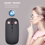 Souris optique silencieuse HXSJ M80 sans fil 2.4GHz 1600DPI à trois vitesses réglables, argent, blanc, noir, gris, or, or rose