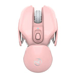 HXSJ T37 Souris silencieuse sans fil 2,4 GHz, 1600 dpi, 3 modes réglables, T37 Rose