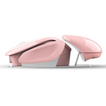 HXSJ T37 Souris silencieuse sans fil 2,4 GHz, 1600 dpi, 3 modes réglables, T37 Rose